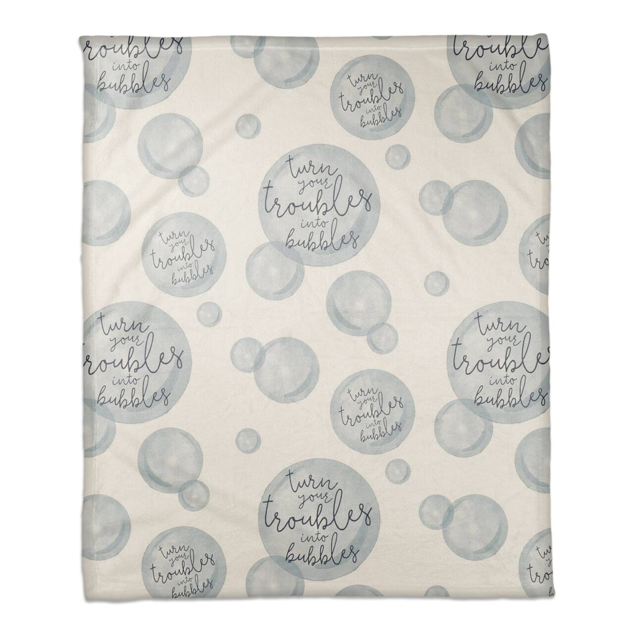 Turn Your Troubles Into Bubbles Coral Fleece Blanket